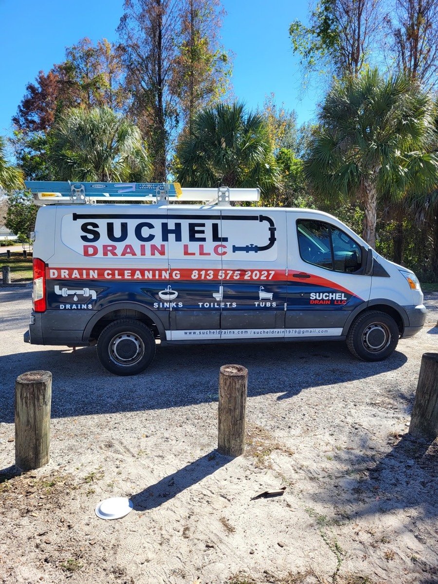 Suchel Drain LLC service truck in Tampa Bay